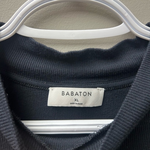 Babaton Black Mockneck Ribbed Tee Shirt - Picture 4 of 4